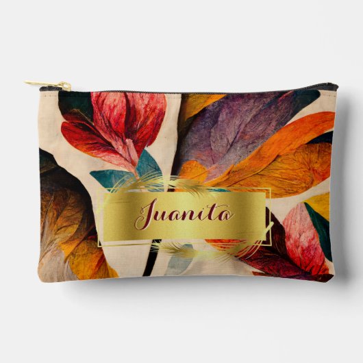 Fluisteren van Herfst Floral Cosmetic Bag Etui (Voorkant)