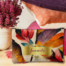 Fluisteren van Herfst Floral Cosmetic Bag