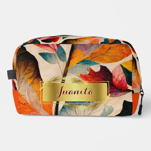 Fluisteren van Herfst Floral Dopp Kit Toilettasje (Voorkant)