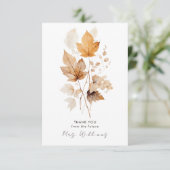 Fluisteren van Herfst Vrijgezellenfeest Bedankkaart (Staand voorkant)