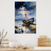 Fluisteren van het verleden, vergaan schip poster (Keuken)