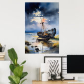 Fluisteren van het verleden, vergaan schip poster (Thuiskantoor)