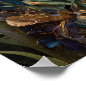 Fluisteren van Iris - bloemen digitale kunst poste Poster (Hoek)