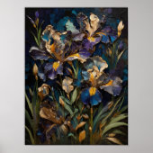 Fluisteren van Iris - bloemen digitale kunst poste Poster (Voorkant)