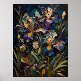 Fluisteren van Iris - bloemen digitale kunst poste Poster