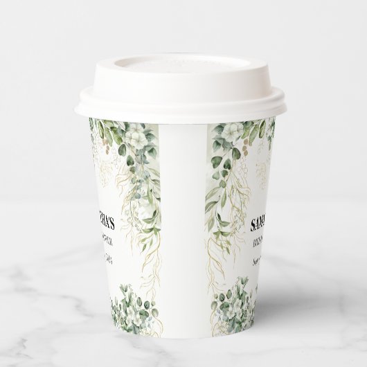 Fluisteren van Natuur: Botanische Bliss Vrijgezell Papieren Bekers (Links)