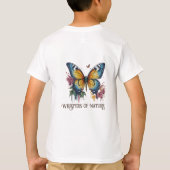 Fluisteren van Natuur: Waterverf Vlinders T-shirt (Achterkant)
