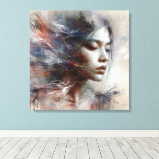 Fluisteren van Serenity: Een Visie van Genade Canvas Afdruk (Insitu (Houten vloer))