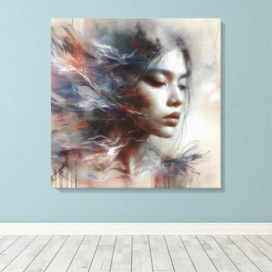 Fluisteren van Serenity: Een Visie van Genade Canvas Afdruk (Insitu (Houten vloer))