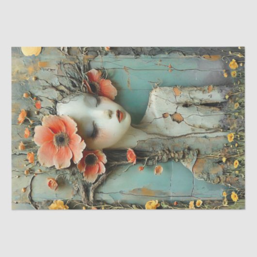 Fluisteren van sierlijke schoonheid #1 - Decoupage Tissuepapier (Voorkant)