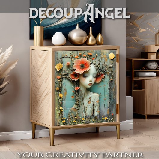 Fluisteren van sierlijke schoonheid #1 - Decoupage Tissuepapier