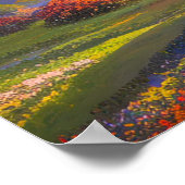 Fluisteren van Tranquil Grass Poster (Hoek)