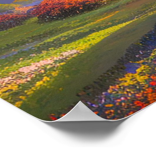 Fluisteren van Tranquil Grass Poster (Hoek)