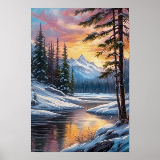 Fluisteren van Winter, Een Riverside Reverie Poster (Voorkant)