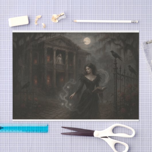 Fluisterend bij de poort tissuepapier (Craft)