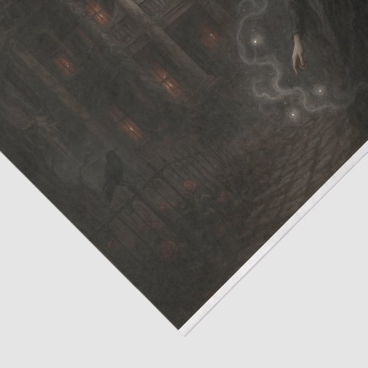 Fluisterend bij de poort tissuepapier (Detail)