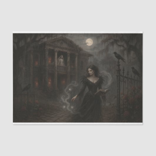 Fluisterend bij de poort tissuepapier