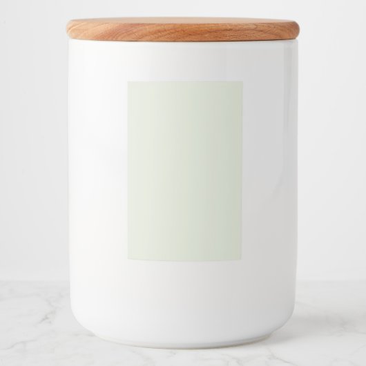 Fluisterend groene effen kleur voedselcontainer etiket (Voorkant)