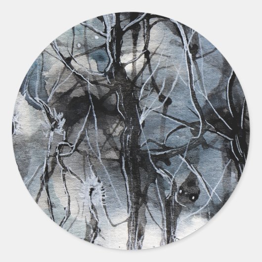 Fluisterend Ronde Sticker (Voorkant)