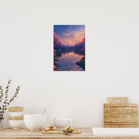 Fluisterend water poster (Keuken)