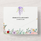 Fluisterend Woodland Green Enchanted Forest bruilo All In One Uitnodiging (Achterkant)