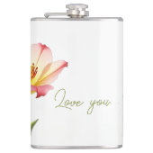 Fluisterende affectie lelies heupfles (Voorkant)