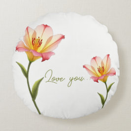 Fluisterende affectie lelies rond kussen