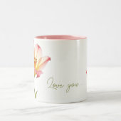 Fluisterende affectie lelies tweekleurige koffiemok (Center)