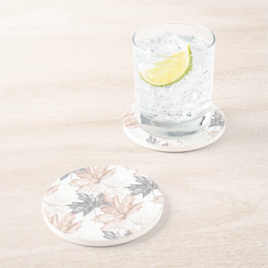 Fluisterende bladeren in de herfst zandsteen onderzetter (Zijkant)