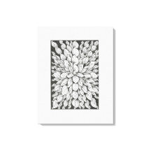 Fluisterende Bladeren: Minimaal Zwart & Wit Doodle