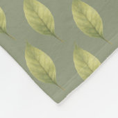 Fluisterende Bladeren Salie Fleece Deken (Hoek)