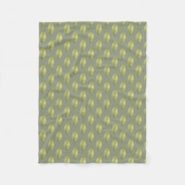 Fluisterende Bladeren Salie Fleece Deken