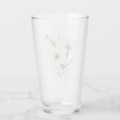Fluisterende Bloemblaadjes: Zachte Blauwe & Crème Glas (Achterkant)