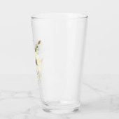 Fluisterende Bloemblaadjes: Zachte Blauwe & Crème Glas (Links)