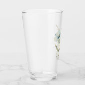 Fluisterende Bloemblaadjes: Zachte Blauwe & Crème Glas (Rechts)
