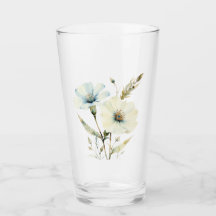 Fluisterende Bloemblaadjes: Zachte Blauwe & Crème