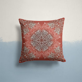 Fluisterende bloemen in Terracotta Kussen