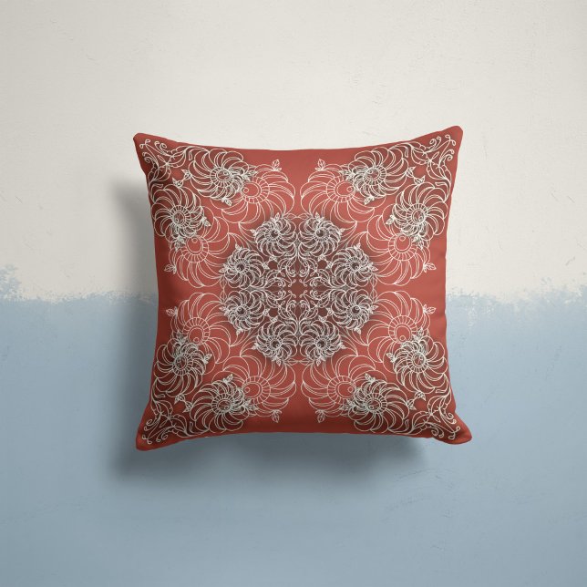 Fluisterende bloemen in Terracotta Kussen (Creator heeft geüpload)