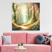 Fluisterende Bossen: betovering onthuld Canvas Afdruk (Insitu (Woonkamer))