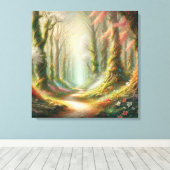 Fluisterende Bossen: betovering onthuld Canvas Afdruk (Insitu (Houten vloer))