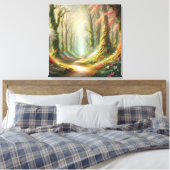 Fluisterende Bossen: betovering onthuld Canvas Afdruk (Insitu (Slaapkamer))
