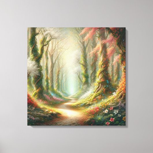 Fluisterende Bossen: betovering onthuld Canvas Afdruk (Voorkant)