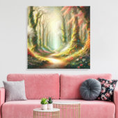 Fluisterende Bossen: betovering onthuld Canvas Afdruk (Insitu (Woonkamer))