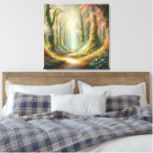 Fluisterende Bossen: betovering onthuld Canvas Afdruk (Insitu (Slaapkamer))