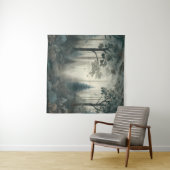 Fluisterende Bossen Etherische wandtapijt Wandkleed (In Situ (horizontaal))