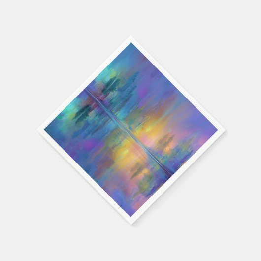 Fluisterende Bossen in pastelkleuren Servet (Hoek)