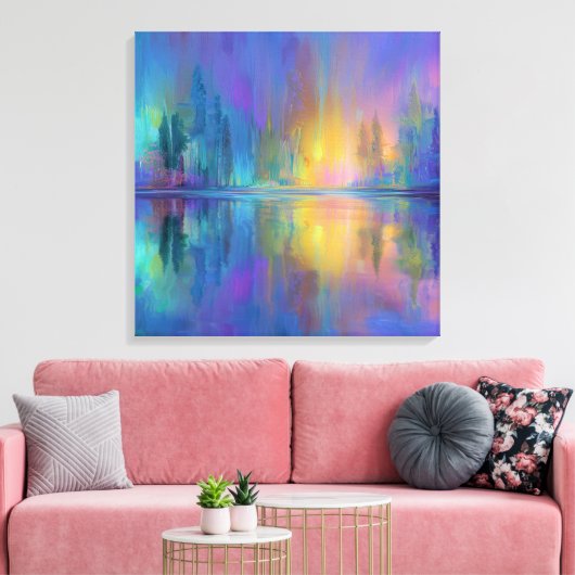 Fluisterende Bossen, mystiek en rustgevend, Canvas Afdruk (Insitu (Woonkamer))