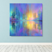 Fluisterende Bossen, mystiek en rustgevend, Canvas Afdruk (Insitu (Houten vloer))