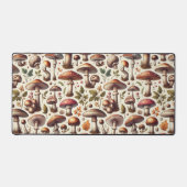 Fluisterende Bossen: Naadloze paddenstoelenpatroon Bureaumat (Voorkant)