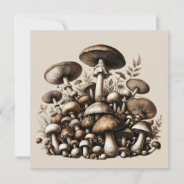 Fluisterende Bossen: Naadloze paddenstoelenpatroon Kaart